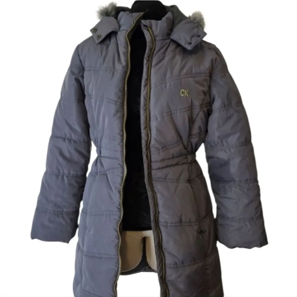 Calvin Klein Girls Aerial Hooded Jacket Size 16